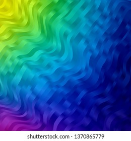 Light Multicolor vector background with bows. Colorful illustration, which consists of curves. Template for your UI design.