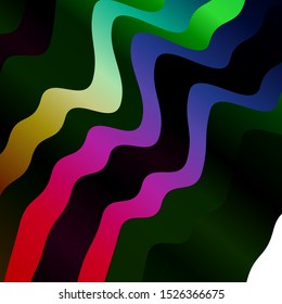 Light Multicolor vector background with bows. Illustration in halftone style with gradient curves. Pattern for busines booklets, leaflets