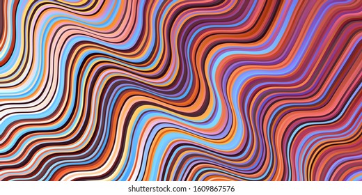 Light Multicolor vector background with bows. Brand new colorful illustration with bent lines. Pattern for websites, landing pages.