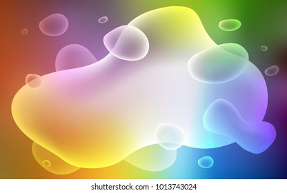 Light Multicolor vector background with bubble shapes. A completely new color illustration in memphis style. The template for cell phone backgrounds.