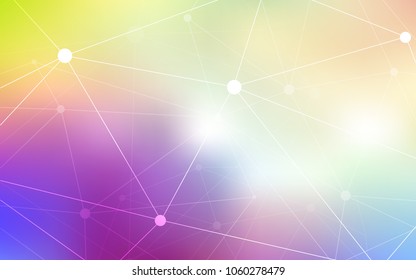 Light Multicolor vector background with bubbles, lines. Modern abstract colorful illustration with spheres and lines. Beautiful design for your business advert.