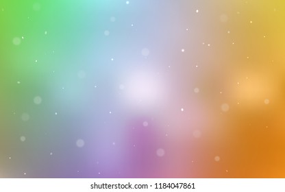 Light Multicolor vector background with bubbles. Glitter abstract illustration with blurred drops of rain. Pattern can be used for futuristic ad, booklets.