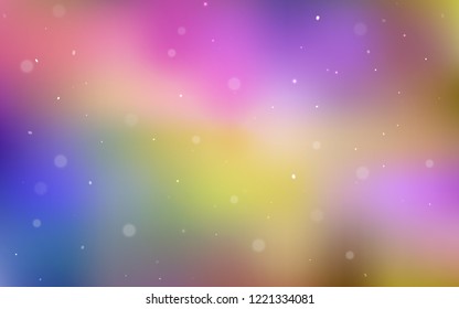 Light Multicolor vector background with bubbles. Beautiful colored illustration with blurred circles in nature style. New design for ad, poster, banner of your website.
