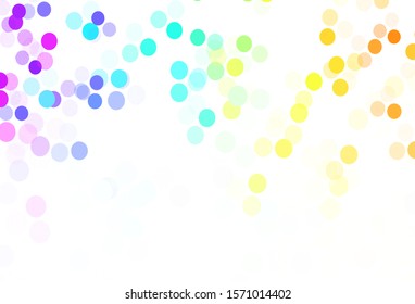 Light Multicolor vector background with bubbles. Abstract illustration with colored bubbles in nature style. New template for your brand book.