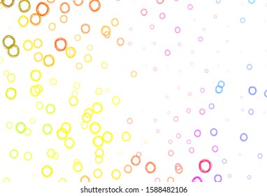 Light Multicolor vector background with bubbles. Glitter abstract illustration with blurred drops of rain. Pattern for futuristic ad, booklets.