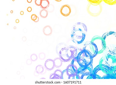 Light Multicolor vector background with bubbles. Glitter abstract illustration with blurred drops of rain. Pattern for beautiful websites.