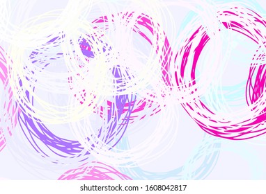 Light Multicolor vector background with bubbles. Blurred bubbles on abstract background with colorful gradient. New template for your brand book.