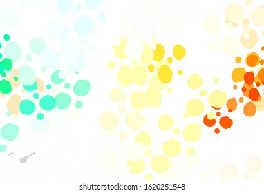Light Multicolor vector background with bubbles. Blurred bubbles on abstract background with colorful gradient. Design for poster, banner of websites.