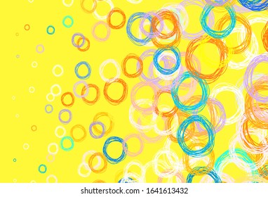 Light Multicolor vector background with bubbles. Glitter abstract illustration with blurred drops of rain. Pattern for beautiful websites.