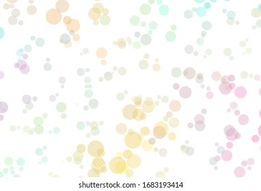 Light Multicolor vector background with bubbles. Blurred bubbles on abstract background with colorful gradient. Design for poster, banner of websites.