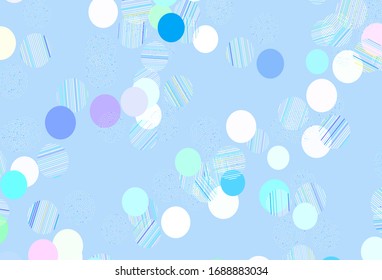 Light Multicolor vector background with bubbles. Illustration with set of shining colorful abstract circles. New template for your brand book.