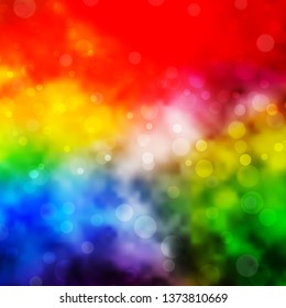 Light Multicolor vector background with circles. Abstract colorful disks on simple gradient background. New template for your brand book.