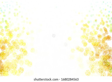 Light Multicolor vector background with circles, curves. Decorative design in abstract style with bubbles, lines. Pattern for beautiful websites.