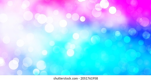 Light Multicolor vector background with circles. Abstract decorative design in gradient style with bubbles. New template for your brand book.