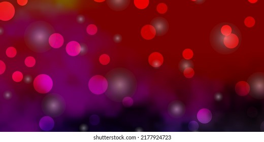 Light Multicolor vector background with circles, stars. Glitter abstract illustration with colorful drops, stars. Design for posters, banners.