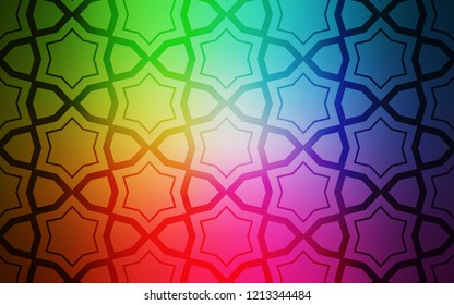 Light Multicolor vector background with colored stars. Glitter abstract illustration with colored stars. Pattern for websites, landing pages.