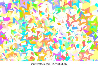 Light Multicolor vector background with colored stars. Glitter abstract illustration with colored stars. Pattern for astrology websites.