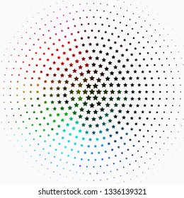 Light Multicolor vector background with colorful stars. Modern geometric abstract illustration with stars. Best design for your ad, poster, banner.