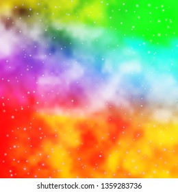 Light Multicolor vector background with colorful stars. Colorful illustration in abstract style with gradient stars. Design for your business promotion.