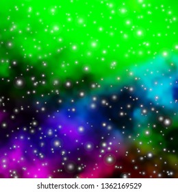 Light Multicolor vector background with colorful stars. Blur decorative design in simple style with stars. Best design for your ad, poster, banner.