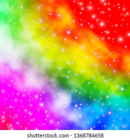 Light Multicolor vector background with colorful stars. Modern geometric abstract illustration with stars. Pattern for wrapping gifts.