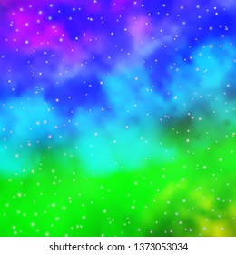 Light Multicolor vector background with colorful stars. Blur decorative design in simple style with stars. Theme for cell phones.