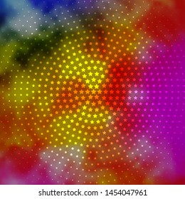 Light Multicolor vector background with colorful stars. Decorative illustration with stars on abstract template. Pattern for new year ad, booklets.