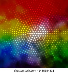 Light Multicolor vector background with colorful stars. Colorful illustration with abstract gradient stars. Pattern for new year ad, booklets.