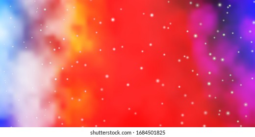 Light Multicolor vector background with colorful stars. Colorful illustration in abstract style with gradient stars. Pattern for new year ad, booklets.