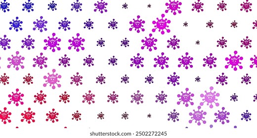 Light Multicolor vector background with covid-19 symbols. Colorful abstract illustration with gradient medical shapes. Best design for quarantine events.