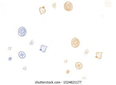 Light Multicolor vector background with cuisine gourmet. Beautiful colorful illustration with food in doodle style. Pattern for ads of breakfast, lunch, dinner.