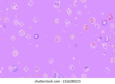 Light Multicolor vector background with cuisine gourmet. Abstract background with colorful Fast Food illustrations. Pattern for ads of breakfast, lunch, dinner.