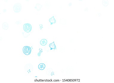 Light Multicolor vector background with cuisine gourmet. Decorative illustration with food on abstract template. Pattern for menu of cafes, bars, restaurants.