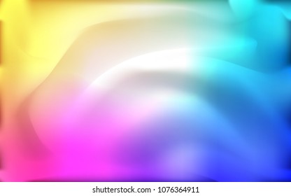 Light Multicolor vector background with curved circles. Glitter abstract illustration with wry lines. The template for cell phone backgrounds.
