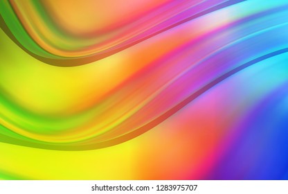 Light Multicolor vector background with curved circles. A sample with blurred bubble shapes. A completely new memphis design for your business.