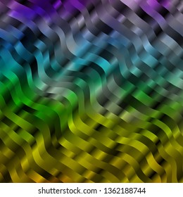 Light Multicolor vector background with curved lines. Colorful geometric sample with gradient curves.  Best design for your ad, poster, banner.