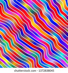Light Multicolor vector background with curved lines. Illustration in abstract style with gradient curved.  Pattern for websites, landing pages.