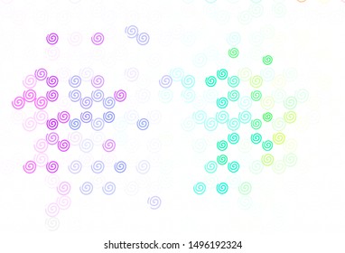 Light Multicolor vector background with curved lines. A completely new colorful illustration in simple style. Template for cell phone screens.