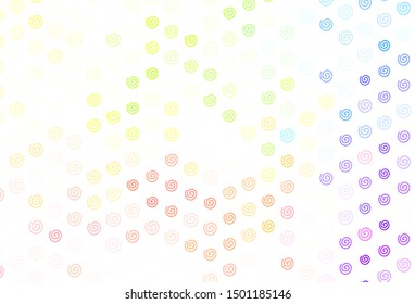Light Multicolor vector background with curved lines. Colorful geometric sample with gradient lines.  Elegant pattern for a brand book.