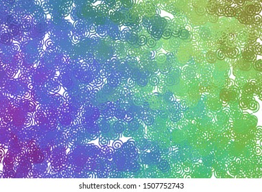 Light Multicolor vector background with curved lines. A completely new colorful illustration in simple style. Template for cell phone screens.