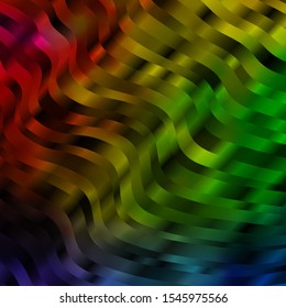 Light Multicolor vector background with curved lines. Abstract illustration with bandy gradient lines. Pattern for websites, landing pages.