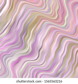 Light Multicolor vector background with curved lines. Colorful illustration in circular style with lines. Template for cellphones.