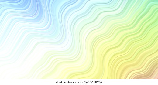 Light Multicolor vector background with curved lines. Colorful abstract illustration with gradient curves. Pattern for commercials, ads.