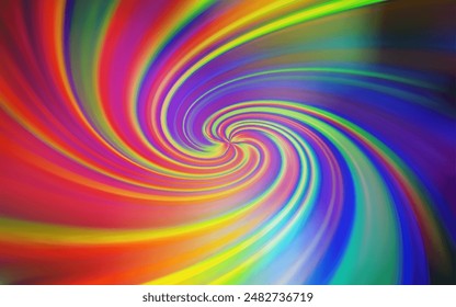 Light Multicolor vector background with curved lines. Colorful geometric sample with gradient lines.  Brand new design for your ads, poster, banner.