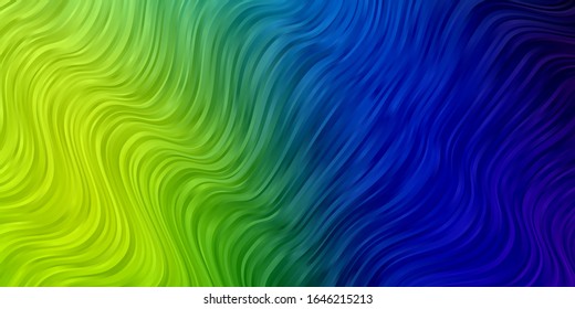 Light Multicolor vector background with curves. Abstract illustration with bandy gradient lines. Pattern for booklets, leaflets.