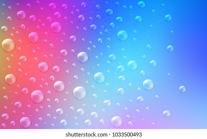 Light Multicolor vector background with dots. Modern abstract illustration with colorful water drops. The pattern can be used for ads, leaflets of liquid.