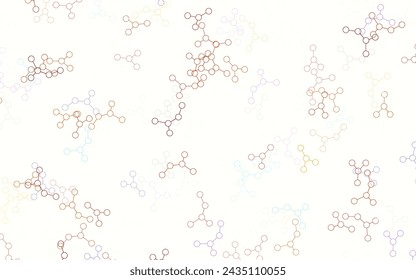 Light Multicolor vector background with forms of artificial intelligence. Colorful design in simple style with AI links. Template for ads of intellect, innovations.