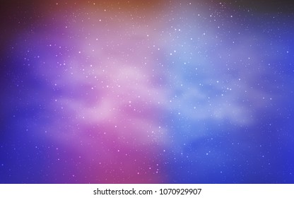 Light Multicolor Vector Background Galaxy Stars Stock Vector (Royalty ...