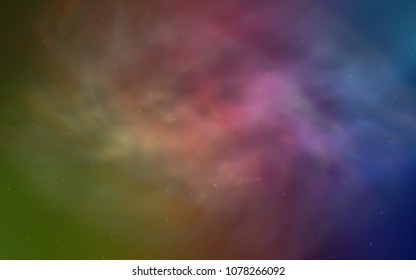 Light Multicolor vector background with galaxy stars. Modern abstract illustration with Big Dipper stars. Pattern for futuristic ad, booklets.