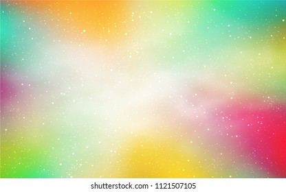 Light Multicolor vector background with galaxy stars. Modern abstract illustration with Big Dipper stars. Pattern for astronomy websites.